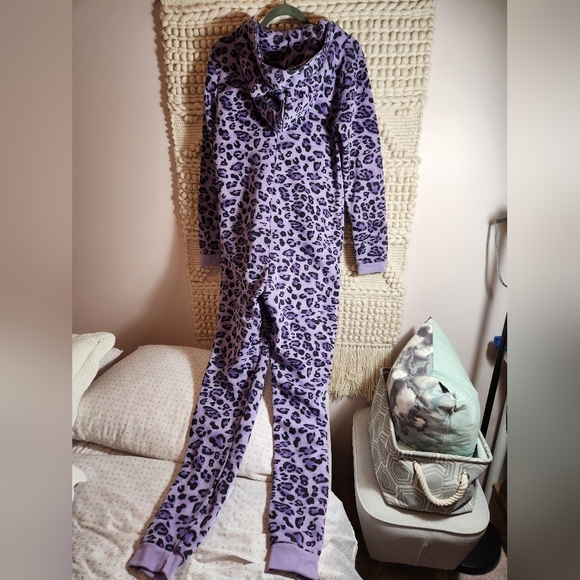 Fleece Onesie Purple Leopard 💜 - Picture 2 of 6